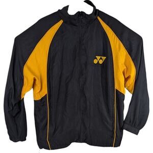 YONEX BBC Bellevue Badminton Jacket Mens 42-45 Large Black Gold USA Exhibition
